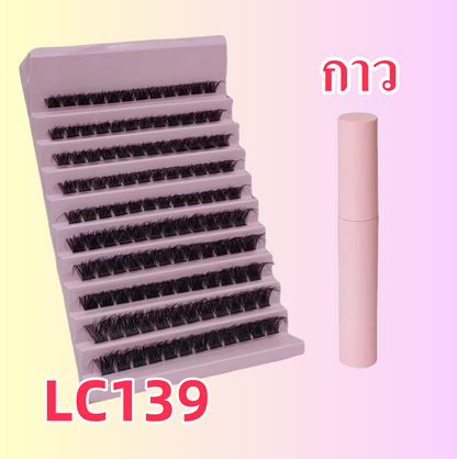 False eyelashes, single cluster fishtail, joint style, self-grown eyelashes, soft and flexible, natural-looking, internet celebrity, 10 rows, 100 groups