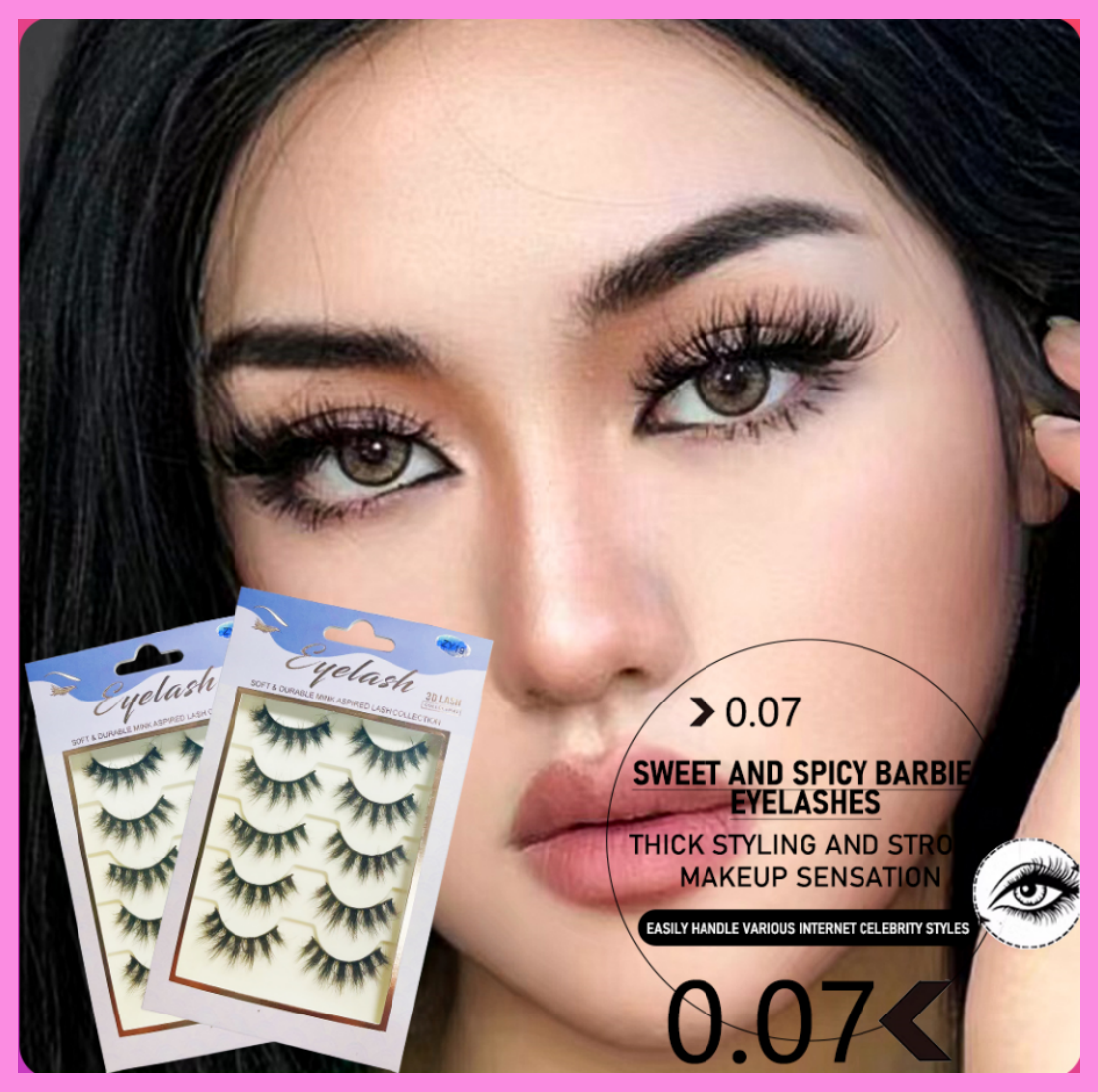 False Eyelashes Pairs False Eyelashes Thick 3D Soft Lashes Soft Smart Eyelash Extensions 5 Pairs 3D Soft Mink Eyelashes Natural Long False Eyelashes Makeup Fake Eye Lashes DIY Extension Tools