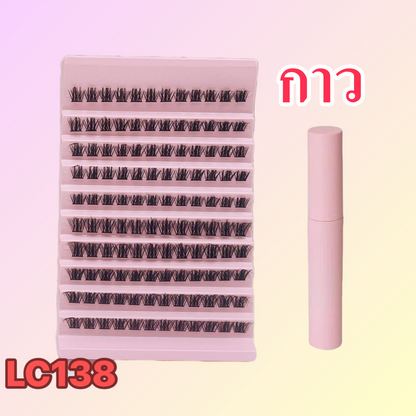 False eyelashes, single cluster fishtail, joint style, self-grown eyelashes, soft and flexible, natural-looking, internet celebrity, 10 rows, 100 groups