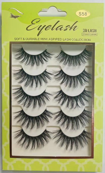 False Eyelashes Pairs False Eyelashes Thick 3D Soft Lashes Soft Smart Eyelash Extensions 5 Pairs 3D Soft Mink Eyelashes Natural Long False Eyelashes Makeup Fake Eye Lashes DIY Extension Tools