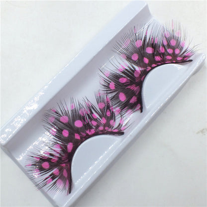 L Two-color color matching feather eyelashes, fashionable and popular foreign trade, feather false eyelashes