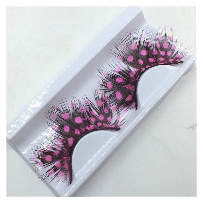 L Two-color color matching feather eyelashes, fashionable and popular foreign trade, feather false eyelashes