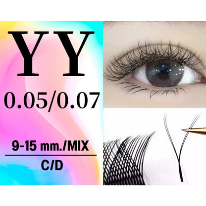 YY False Eyelashes Eyelash Extensions Soft Natural Ready to Ship False Eyelashes 0.07 CD Curl Net Makes Eyelashes Look Thick and Long False Eyelashes For Eyelash Extensions