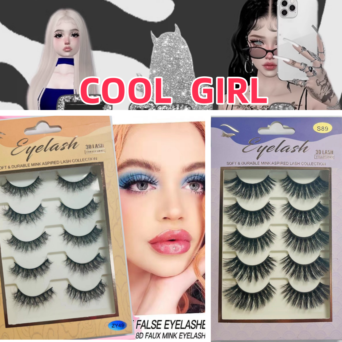 False Eyelashes Pairs False Eyelashes Thick 3D Soft Lashes Soft Smart Eyelash Extensions 5 Pairs 3D Soft Mink Eyelashes Natural Long False Eyelashes Makeup Fake Eye Lashes DIY Extension Tools