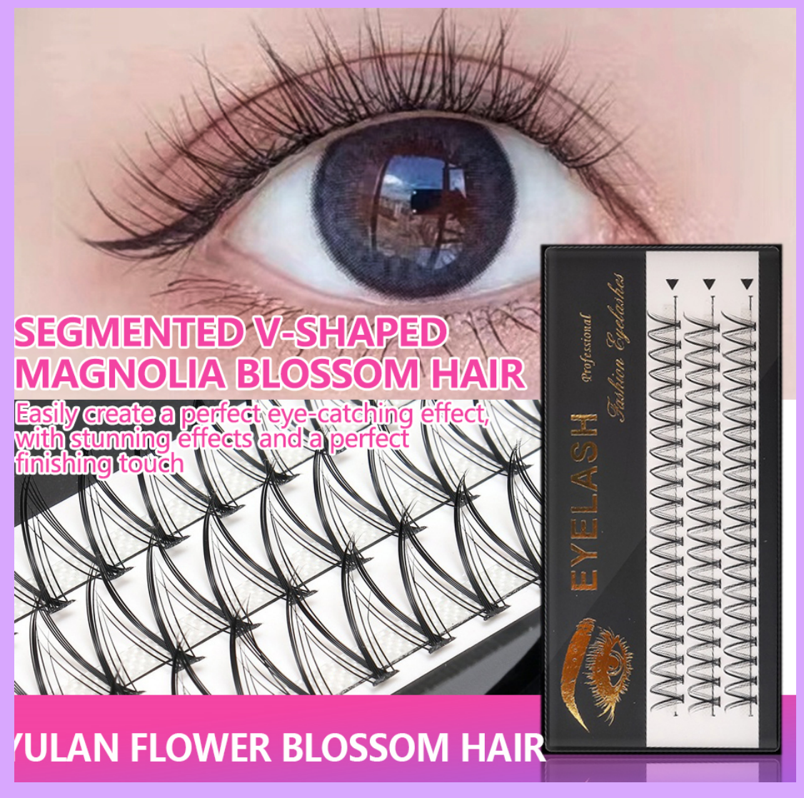 False eyelashes, DIY eyelashes, Barbie style, EYELASH DIY v shape, natural for beginners, soft eyelash shaft, non-irritating, 3D false eyelashes, same style as the star