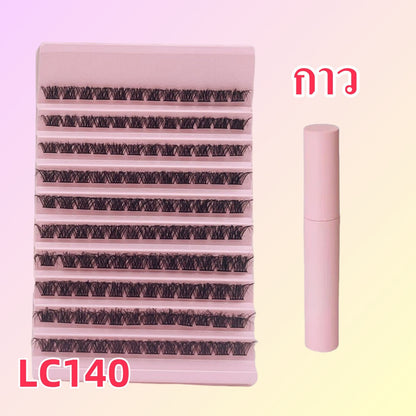 False eyelashes, single cluster fishtail, joint style, self-grown eyelashes, soft and flexible, natural-looking, internet celebrity, 10 rows, 100 groups