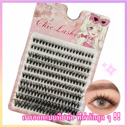 ขนตาปลอมแบบช่อ  ขนตาปลอมเกรดพรีเมี่ยม 10D/20D/30D/40D คุณภาพดี  eyelashes ใหม่ ขนตาปลอม คลัสเตอร์ 3D แบบนิ่ม  และเครื่องมือฟรี