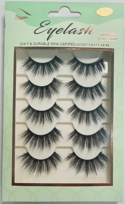 False Eyelashes Pairs False Eyelashes Thick 3D Soft Lashes Soft Smart Eyelash Extensions 5 Pairs 3D Soft Mink Eyelashes Natural Long False Eyelashes Makeup Fake Eye Lashes DIY Extension Tools