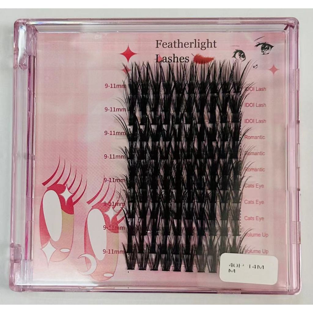 False eyelashes 30D40D 9-15mm [Ready to ship] False eyelashes Natural mink eyelashes for DIY eyelash extensions Best-selling in Korea and Japan in 2023