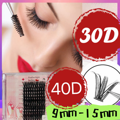 False eyelashes 30D40D 9-15mm [Ready to ship] False eyelashes Natural mink eyelashes for DIY eyelash extensions Best-selling in Korea and Japan in 2023