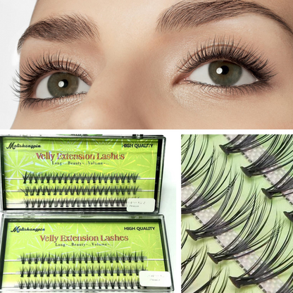 20D False Eyelashes Thick Eyelashes Reusable False Eyelashes Soft Material Eyelashes Clusters eyelash DIY Cheap