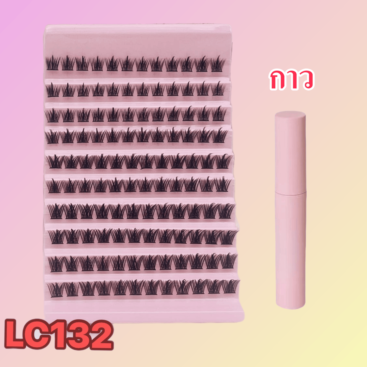 False eyelashes, single cluster fishtail, joint style, self-grown eyelashes, soft and flexible, natural-looking, internet celebrity, 10 rows, 100 groups