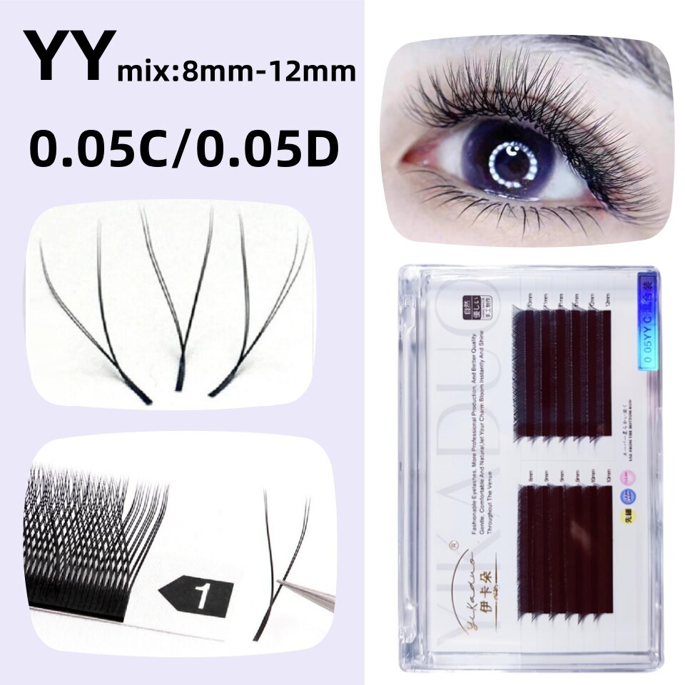 YY type 0.05/0.07C D eyelash extension natural false eyelashes false eyelashes soft false eyelashes cluster makeup tools for makeup W YY