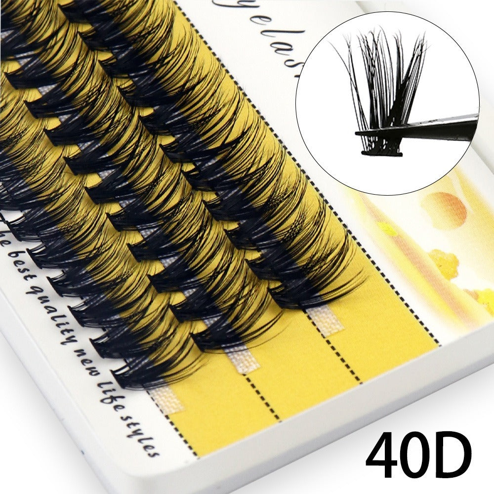 40D False Eyelashes, Cluster Type, 8-16 mm40D False Eyelashes, Thick Cluster, DIY Eyelash Extension Set EYELASH DIY Thick Eyelashes