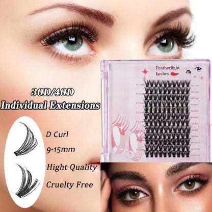 False eyelashes 30D40D 9-15mm [Ready to ship] False eyelashes Natural mink eyelashes for DIY eyelash extensions Best-selling in Korea and Japan in 2023