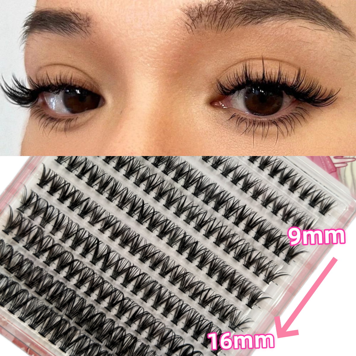 ขนตาปลอมแบบช่อ  ขนตาปลอมเกรดพรีเมี่ยม 10D/20D/30D/40D คุณภาพดี  eyelashes ใหม่ ขนตาปลอม คลัสเตอร์ 3D แบบนิ่ม  และเครื่องมือฟรี