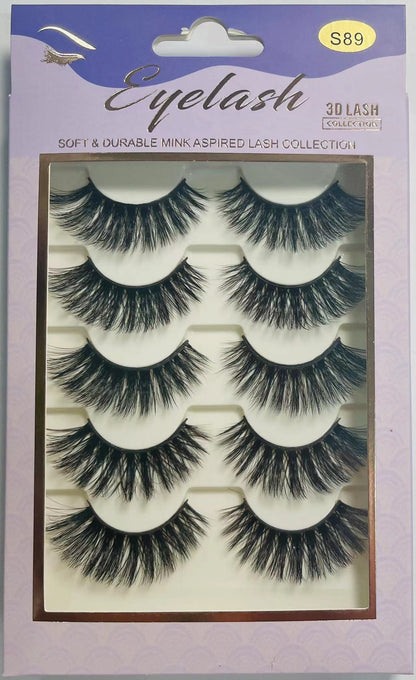 False Eyelashes Pairs False Eyelashes Thick 3D Soft Lashes Soft Smart Eyelash Extensions 5 Pairs 3D Soft Mink Eyelashes Natural Long False Eyelashes Makeup Fake Eye Lashes DIY Extension Tools