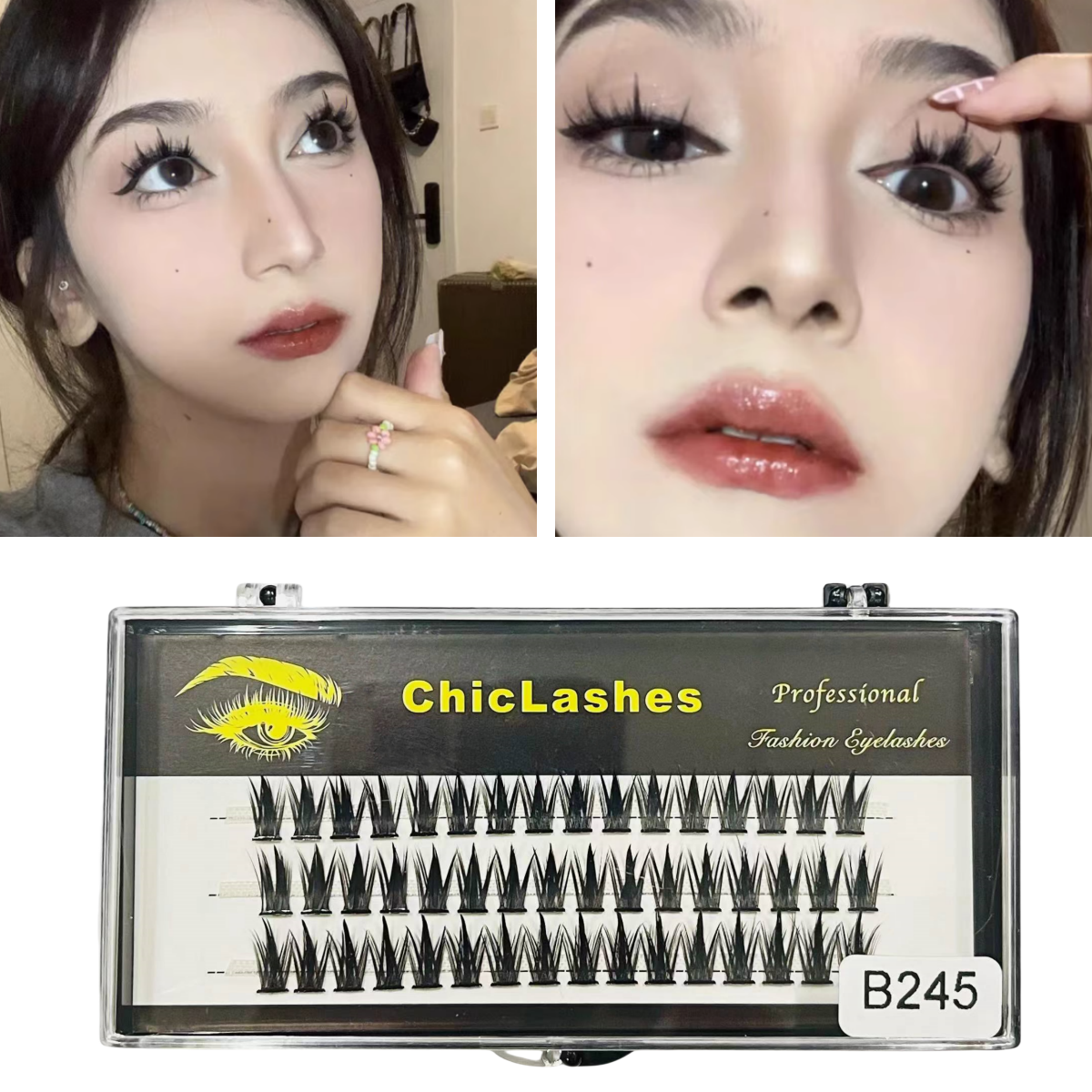 Self-adhesive false eyelashes, false eyelashes, eyelashes, hot girl style, thick eyelashes, Eyelash DIY can be reused.