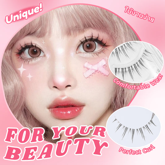 3D False Eyelashes Transparent Core Thin Soft Natural Looking 5 Pairs Eyelashes 5 Pairs Natural False Eyelashes Manga Eyelashes For Eyelash Extensions Soft Eyelashes DIY