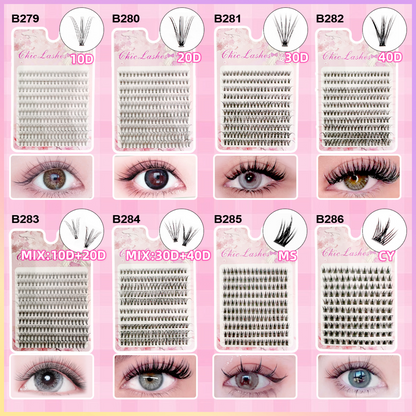 ขนตาปลอมแบบช่อ  ขนตาปลอมเกรดพรีเมี่ยม 10D/20D/30D/40D คุณภาพดี  eyelashes ใหม่ ขนตาปลอม คลัสเตอร์ 3D แบบนิ่ม  และเครื่องมือฟรี