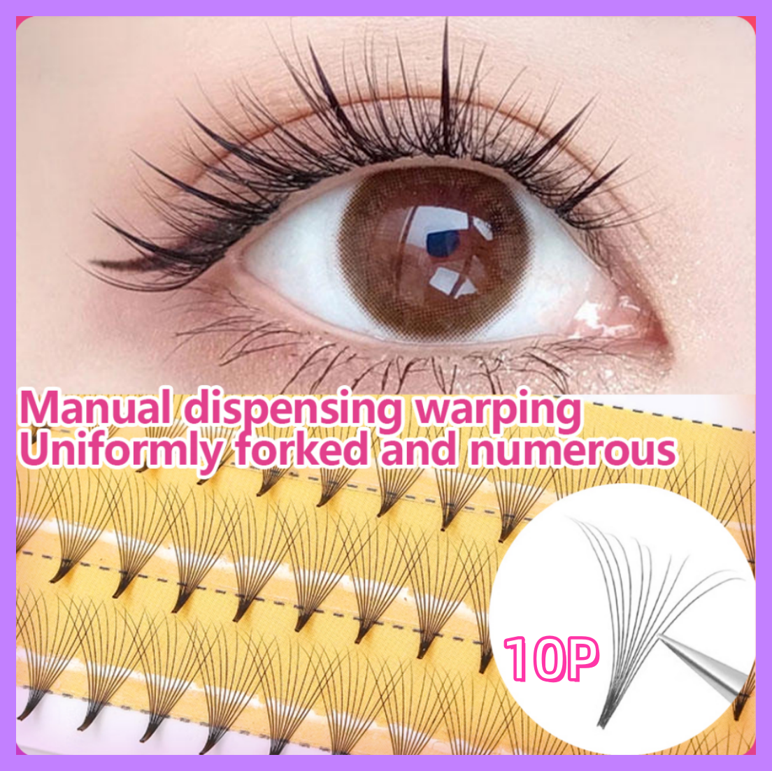 10D False Eyelashes Set Eyelash Extensions Natural Cluster Eyelashes for Beginners Thai Seller Ready Stock eyelash DIY False Eyelashes Reusable