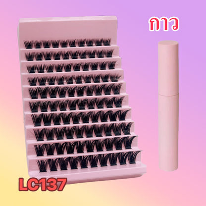 False eyelashes, single cluster fishtail, joint style, self-grown eyelashes, soft and flexible, natural-looking, internet celebrity, 10 rows, 100 groups