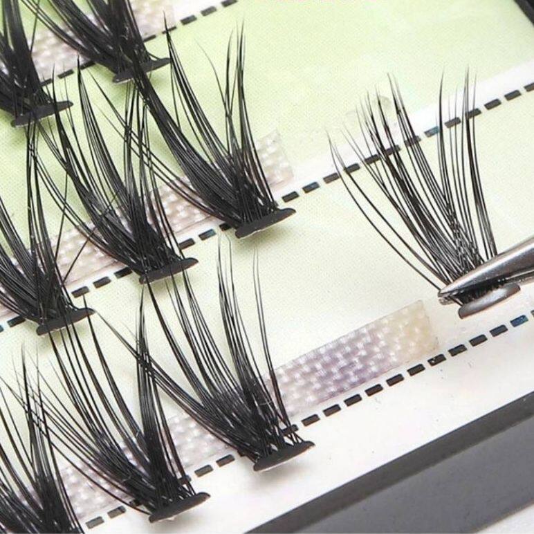 20D False Eyelashes Thick Eyelashes Reusable False Eyelashes Soft Material Eyelashes Clusters eyelash DIY Cheap