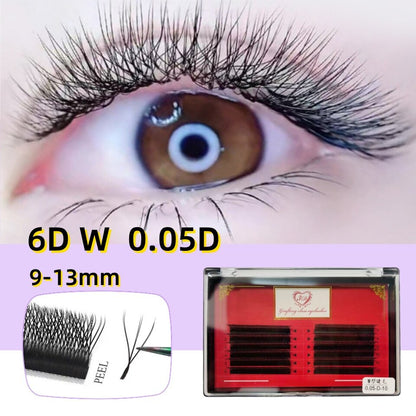 3D W Shape False Eyelashes Fan Blister For Eyelash Extensions 6DW False Eyelashes Natural Eyelashes 0.05mm Thick Eyelashes W Shape And Natural Eyelash Extensions