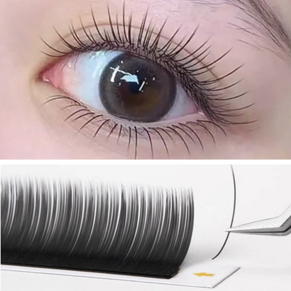 0.15D9-14mmMatte ellipse eyelash extensions, split ends, oval shape, flat roots, each eyelash is much softer, false eyelashes, flat shape, matte texture, extra soft, natural, false eyelashes, soft mink, long mm. for makeup