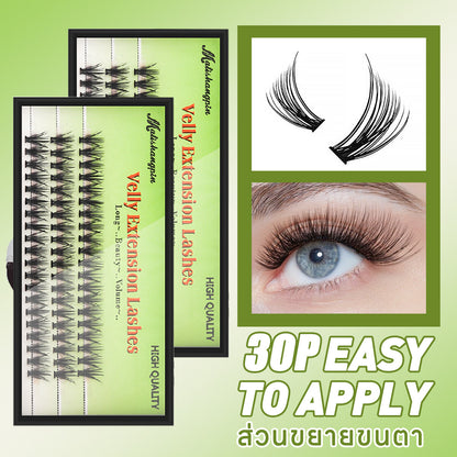 BASF Fiber False Eyelashes, Bunch, Curl, DIY Eyelash Extensions, Melting Support, Pre-made Eyelashes, Fast Shipping, Shipped from Thailand