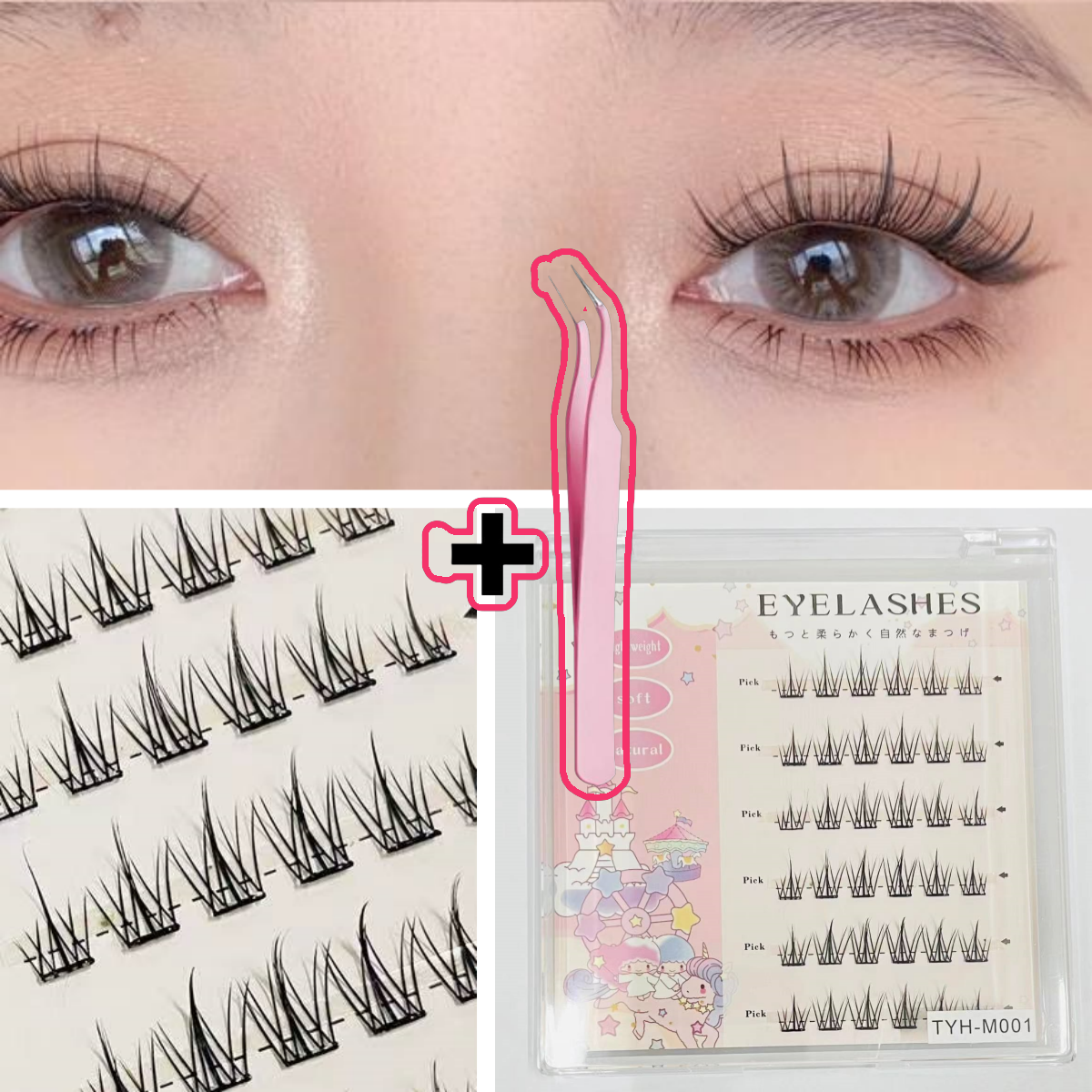 【ขนตาปลอมมีกาว】ผู้ขายชาวไทย พร้อมสต็อก  eyelash ขนตาปลอม ไร้กาว ธรรมชาติ DIY มีกาวในตัว ต่อขนตาช่อดอกไม้   สามารถนำกลับมาใช้ซ้ำได้   กาวในตัวแบบไม่มีกาว   ขนตาปลอมแบบมี  ขนตาบนแบบไร้กาว   ขนตาปลอม   ขนตาบาร์บี้