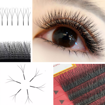 3D False Eyelashes Soft Thick Automatic W-Shaped Eyelash Extensions False Eyelashes Korean Style Mink Soft False Eyelashes Cluster For Makeup False Eyelashes Soft Mink 3D Matte Black