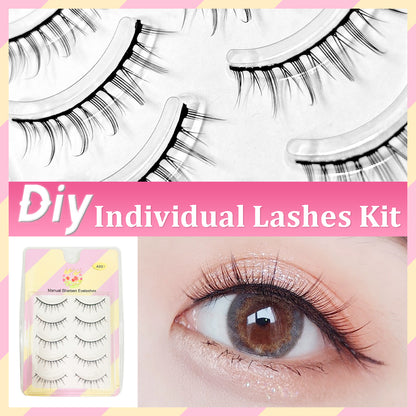 False Eyelashes, False Eyelashes, Natural False Eyelashes, 5pairs Lazy Eyelashes, 3D False Eyelashes, Self-adhesive Eyelashes, Barbie Style, Cheap Price, Thai Seller, Ready Stock