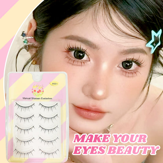 False Eyelashes, False Eyelashes, Natural False Eyelashes, 5pairs Lazy Eyelashes, 3D False Eyelashes, Self-adhesive Eyelashes, Barbie Style, Cheap Price, Thai Seller, Ready Stock