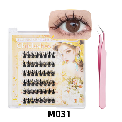 【ขนตามีกาวในตัว】ChicLashes ขนตาปลอมมีกาวในตัว  ไม่ต้องใส่กาวเพิ่ม ขนตาปลอม EYELASHES ขนตาปลอมแบบช่อพร้อมกาวในตัว  เสกตาหวานอย่างเป็นธรรมชาติ DIY ได้ตามใจชอบ  ขนตาบาร์บี้  จัดส่งจากประเทศไทย