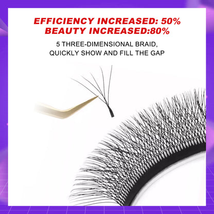 [Eyelash Artist] 5D False Eyelashes W Shape 5D Premium False Eyelashes 5DW Lashes 0.05 C D curl Eyelashes At the salon Soft eyelash shaft, non-irritating, professional