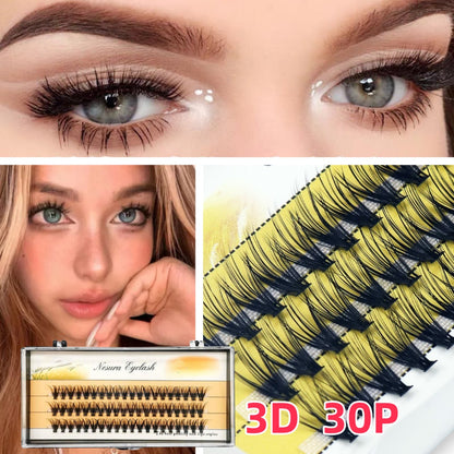 False eyelashes, natural false eyelashes 30D, false eyelashes in clusters, suitable for beginners to use false eyelashes, female eyelashes, false eyelashes, natural simulation of eyelashes