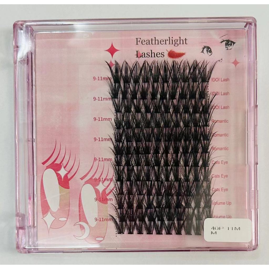 False eyelashes 30D40D 9-15mm [Ready to ship] False eyelashes Natural mink eyelashes for DIY eyelash extensions Best-selling in Korea and Japan in 2023