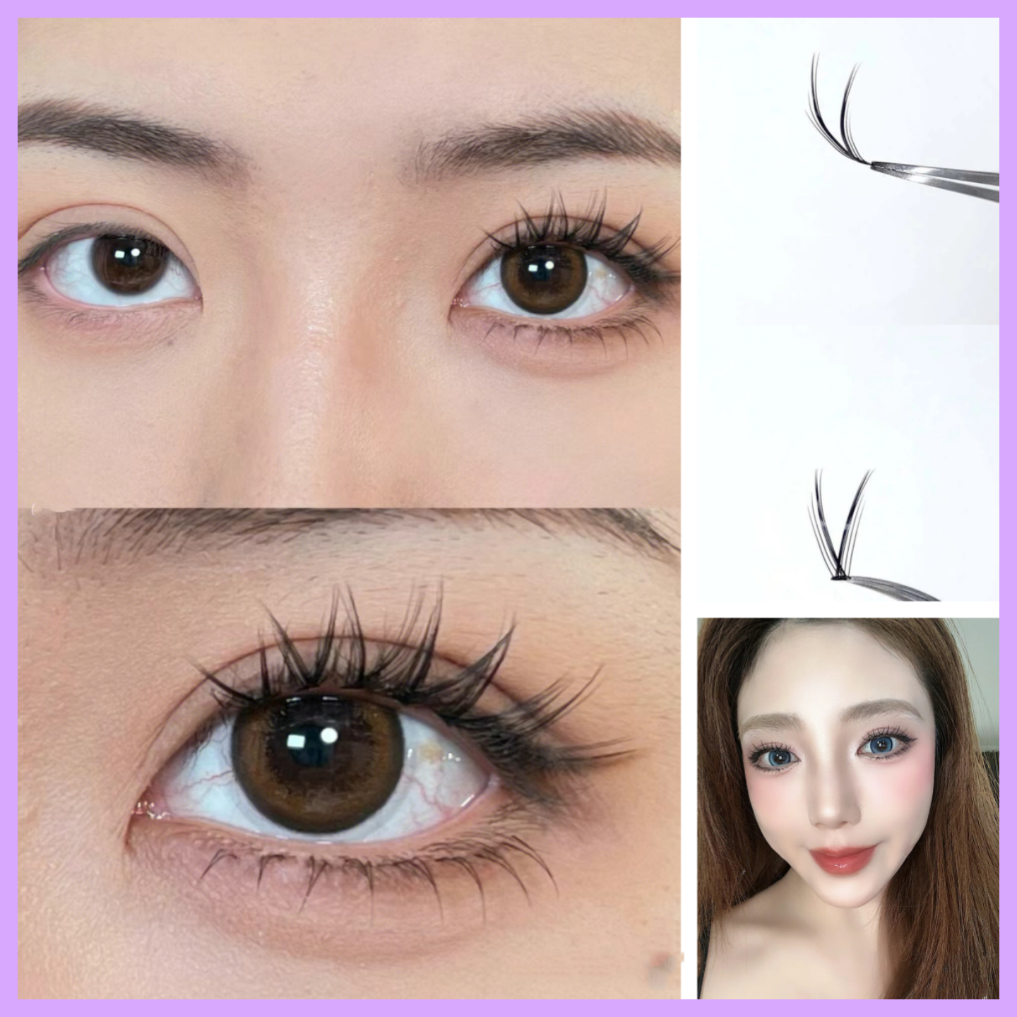 False eyelashes, DIY eyelashes, Barbie style, EYELASH DIY v shape, natural for beginners, soft eyelash shaft, non-irritating, 3D false eyelashes, same style as the star