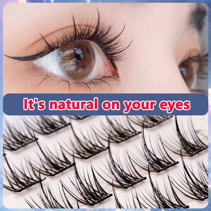 【ขนตามีกาวในตัว】  DIY   ขนตาบนแบบไร้กาว  เซ็ตต่อขนตาเอง  EYELASH   ขนตาปลอมฟรีกาว ขนตาล่าง ธรรมชาติสําหรับผู้เริ่มต้น  ขนตาต่อเองทรงบาบี้    ขนตาปลอมแบบช่อ    ขนตาปลอมแบบมีกาวในตัวแบบไม่มีกาว