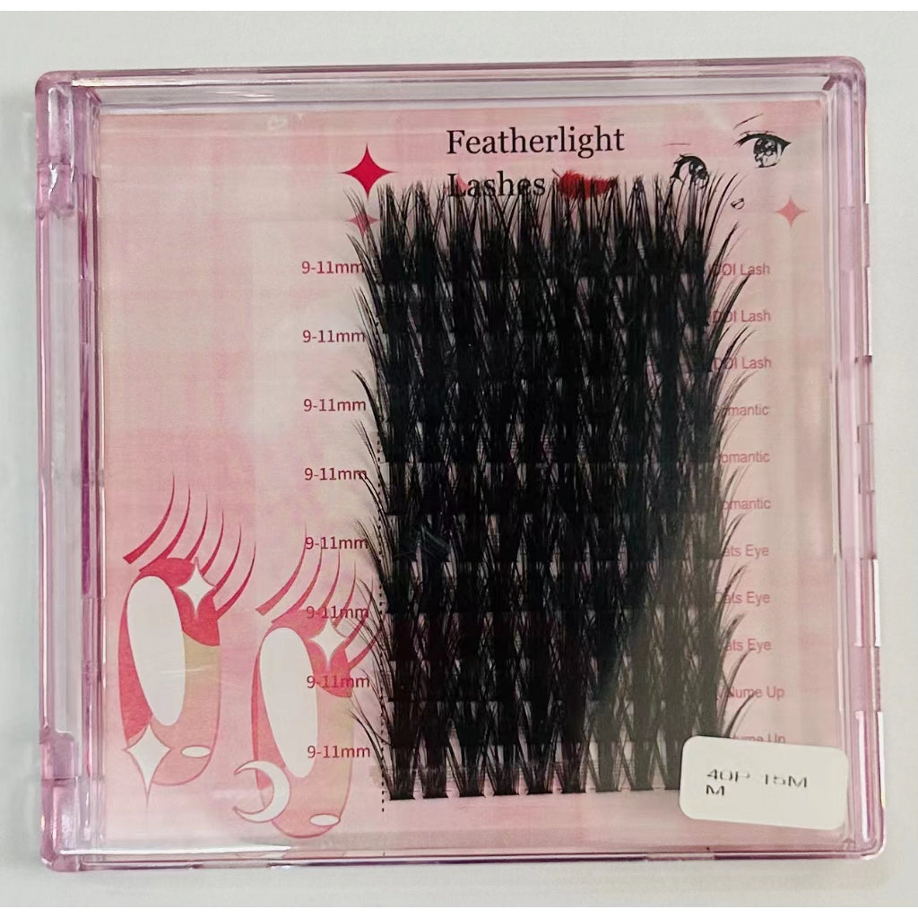 False eyelashes 30D40D 9-15mm [Ready to ship] False eyelashes Natural mink eyelashes for DIY eyelash extensions Best-selling in Korea and Japan in 2023