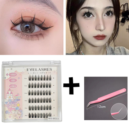 【ขนตาปลอมมีกาว】ผู้ขายชาวไทย พร้อมสต็อก  eyelash ขนตาปลอม ไร้กาว ธรรมชาติ DIY มีกาวในตัว ต่อขนตาช่อดอกไม้   สามารถนำกลับมาใช้ซ้ำได้   กาวในตัวแบบไม่มีกาว   ขนตาปลอมแบบมี  ขนตาบนแบบไร้กาว   ขนตาปลอม   ขนตาบาร์บี้