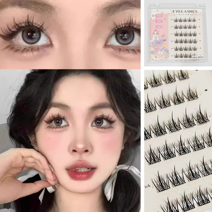 【ขนตาปลอมมีกาว】ผู้ขายชาวไทย พร้อมสต็อก  eyelash ขนตาปลอม ไร้กาว ธรรมชาติ DIY มีกาวในตัว ต่อขนตาช่อดอกไม้   สามารถนำกลับมาใช้ซ้ำได้   กาวในตัวแบบไม่มีกาว   ขนตาปลอมแบบมี  ขนตาบนแบบไร้กาว   ขนตาปลอม   ขนตาบาร์บี้