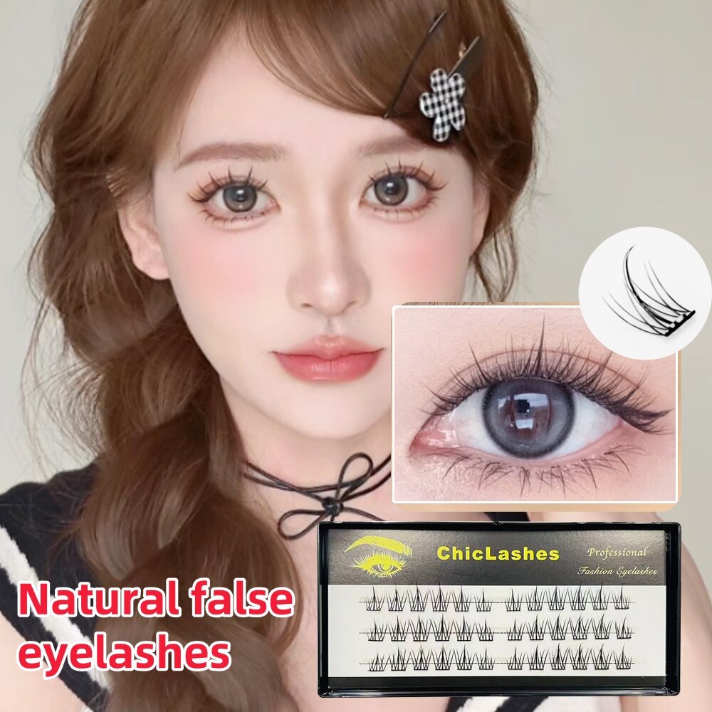 ขนตาปลอมธรรมชาติจำลอง  เซ็ตต่อขนตาเอง   False eyelashes   ขนตาปลอมติดเอง    ขนตาปลอม  ขนตาปลอมแบบช่อ  DIY  สไตล์ญี่ปุ่น