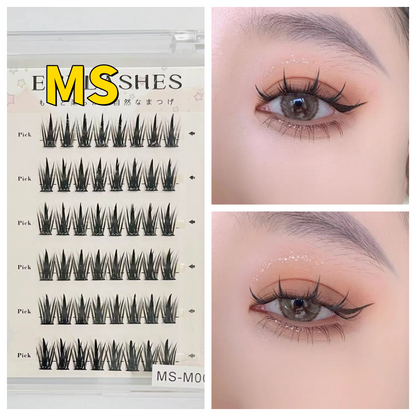 【ขนตาปลอมมีกาว】ผู้ขายชาวไทย พร้อมสต็อก  eyelash ขนตาปลอม ไร้กาว ธรรมชาติ DIY มีกาวในตัว ต่อขนตาช่อดอกไม้   สามารถนำกลับมาใช้ซ้ำได้   กาวในตัวแบบไม่มีกาว   ขนตาปลอมแบบมี  ขนตาบนแบบไร้กาว   ขนตาปลอม   ขนตาบาร์บี้