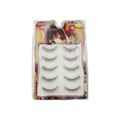 3D False Eyelashes Transparent Core Thin Soft Natural Looking 5 Pairs Eyelashes 5 Pairs Natural False Eyelashes Manga Eyelashes For Eyelash Extensions Soft Eyelashes DIY