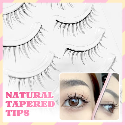 False Eyelashes, False Eyelashes, Natural False Eyelashes, 5pairs Lazy Eyelashes, 3D False Eyelashes, Self-adhesive Eyelashes, Barbie Style, Cheap Price, Thai Seller, Ready Stock