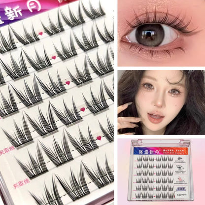 【ขนตาปลอมมีกาวในตัว 】 ขนตาปลอม ไร้กาว ธรรมชาติ C หยิก EYELASHES DIY  มีกาวในตัว ต่อขนตาช่อดอกไม้  ขนตาปลอมฟรีกาว ขนตาล่าง ธรรมชาติสําหรับผู้เริ่มต้น