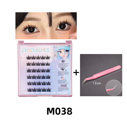 【ขนตามีกาวในตัว】ChicLashes ตาน่ารัก  ขนตาต่อเองทรงบาบี้   ขนตาปลอมมีกาว EYELASHES  DIY  ขนตามีกาวในตัว   ขนตาทรงบาร์บี้   Glue-free