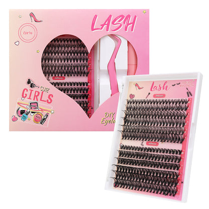 CHICLASHES false eyelashes hot melt 30P + 40p eyelash set curled eyelashes